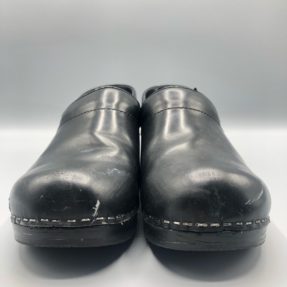 Dansko Professional Classic Black Leather Clog Nursing Size 38 US size 7.5 8 - Picture 7 of 14